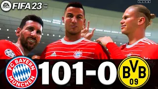 FIFA 23 - MESSI, RONALDO, MBAPPE, NEYMAR, ALL STARS | FC BAYERN 101-0 BORUSSIA DORTMUND