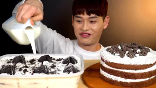 ASMR 투썸플레이스 아이스박스파티팩 몽블라제 오래오 케이크 먹방~!! Oreo Box Party Pack Oreo Cake MuKBang~!!