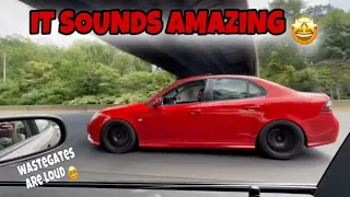 Big Turbo Saab 9-3 Aero XWD 3” Exhaust and Open Dump Wastegate and BOV Sound