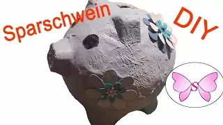 DIY Sparschwein Basteln, Upcycling  Basteln mit Kindern