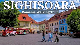 4K SIGHISOARA - The Most Charming City in Romania? - Walking Tour in Transylvania 2023