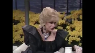 Joan Rivers interviewed on Carson Black Ruffle Dress FUNNY