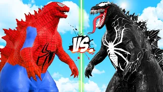 SPIDER-GODZILLA vs VENOM-GODZILLA | MONSTER BATTLE