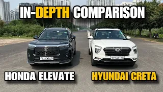 HONDA ELEVATE VS HYUNDAI CRETA IN-DEPTH COMPARISON !