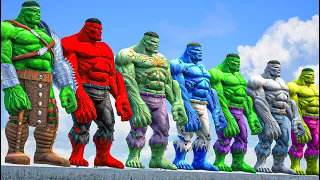 World War Hulk SMASH | Hulk vs Red Hulk vs Grey Hulk vs Violet Hulk vs Blue Hulk - What If