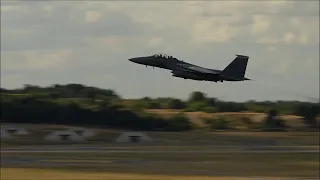 F-15E Strike Eagles take off in support of NATO Air Shielding