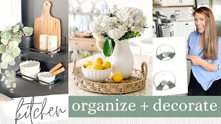 ORGANIZE + DECORATE MY KITCHEN | KITCHEN ORGANIZE WITH ME | KITCHEN DECORATING IDEAS | HOME EDIT