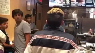 Guy Gets Thrown Over The Counter During A Crazy Fight At Macdonalds