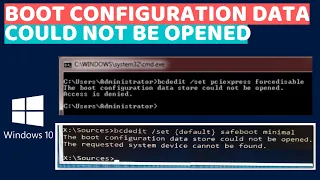 Boot Configuration Data Store Could not be Opened [3 ways to fix]