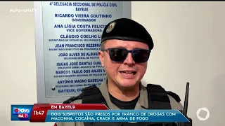 Dois suspeitos são presos por tráfico de drogas com maconha, cocaína, crack e arma - O Povo na TV