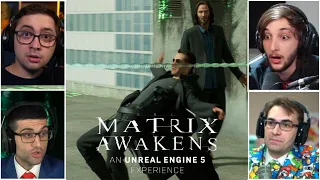 YOUTUBERS REAGINDO A The Matrix Awakens Unreal Engine 5 Experience no the game awards