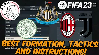 FIFA 23 BEST FORMATION, TACTICS AND INSTRUCTIONS!