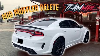 2022 DODGE CHARGER SCATPACK WIDEBODY MID MUFFLER DELETE & FRONT WINDSHIELD TINT