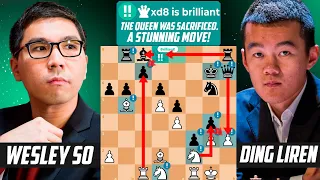 Wesley So *CRUSHED* FIDE's #7 Ding Liren with 2 Brilliant Sacrifices!