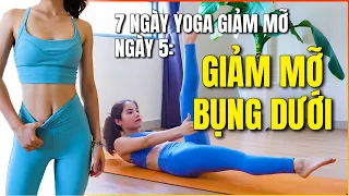 Thử thách Yoga 7 ngày giảm mỡ - ngày 5 - Yoga giảm mỡ bụng dưới hiệu quả | Hoàng Uyên Yoga