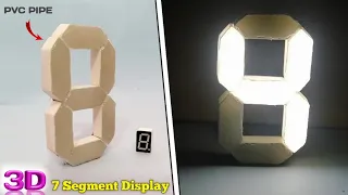How to Make 3D 7 Segment Display at Home | Home Made 7 Segment Display | Seven Segment Display