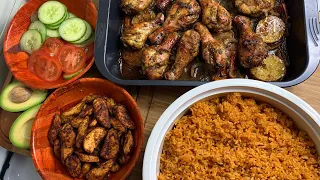 LET’S COOK WITH ME | JOLLOF RICE | ROAST CHICKEN | SPICED PLANTAIN “KELEWELE” || TERRI-ANN’S KITCHEN