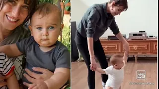 hazal kaya son learn how to walk very cute video 😍😍🤩