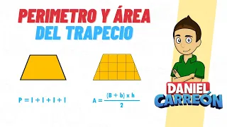 PERÍMETRO Y ÁREA DE UN TRAPECIO Super facil - Para principiantes