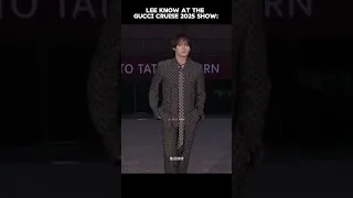 Lee Know at the Gucci Cruise 2025 Fashion show 😩 #LeeKnow #Gucci #shorts