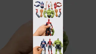 UNBOXING SUPERHERO SPIDERMAN CAPTAIN AMERICA HULK #spiderman #hulksmash #avengers #superhero #toys