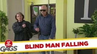 BLIND MAN FALLS DOWN ELEVATOR SHAFT PRANK!