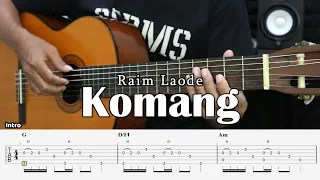 Komang - Raim Laode - Fingerstyle Guitar Tutorial + TAB & Lyrics