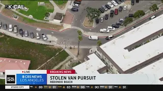 Driver taken into custody after stolen van pursuit in Redondo Beach