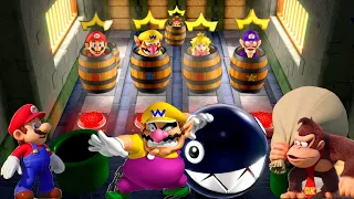 Mario Party Series - Lucky Minigames - Wario vs Waluigi vs Rosalina vs Peach (Master Difficulty)