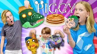 Piggy Pancake Art Challenge - ProHacker Stole our Breakfast Morning Routine!