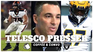 #Raiders | Did Telesco Tip His Hand 🧐 | Presser Talk | ☕️🏴‍☠️ |