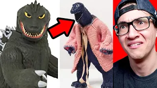 REAGINDO A BRINQUEDOS FALSOS DO GODZILLA