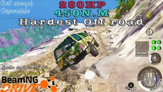 The hardest off road challenge in the Barstown's mountains with a steering wheel|Beamngdrive