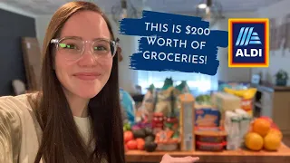 Monthly Aldi Run | $200 Grocery Haul