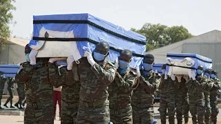 Tribute Ceremony for Slain Ivorian UN Peacekeepers in Mali