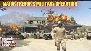GTA 5 - Military Convoy | Major Trevor Destroyed Drug Factory