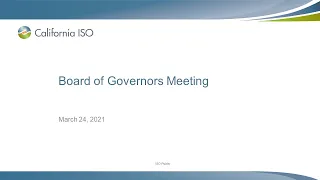 Mar 24, 2021 - Board of Governors Meeting