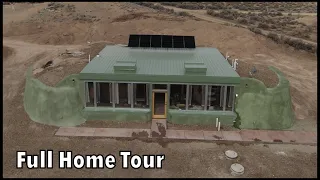 Earthship Tiny House Fully Explained! Off Grid Systems Overview and Walkthrough Tour