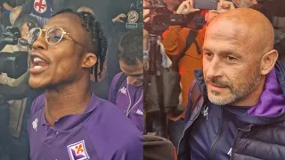 LA FIORENTINA TORNA A FIRENZE DOPO AVER RAGGIUNTO LA FINALE. GRANDISSIMO ENTUSIASMO VIOLA