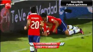 Gol de Paredes - Chile 2 -0 Uruguay Clasificatorias Brazil2014