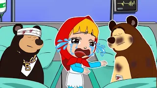 The Bear, Please Wake Up ! Don't leave me ! Little Red Riding Hood And The Bear Sad Story Animation