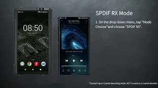 Introduction of the working mode in FiiO M17 player-SPDIF RX Mode; SPDIF OUT function setting