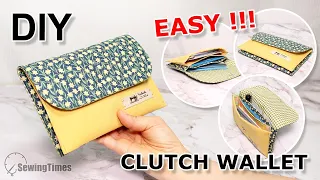 DIY DOUBLE CLUTCH WALLET | Easy Purse Bag Sewing Tutorial [sewingtimes]