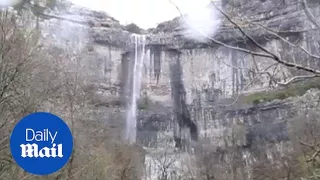 First waterfall at Malham Cove for 200 years - Daily Mail