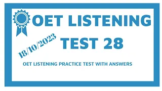 New Updated OET Listening Test With Answers 2023/Test 28