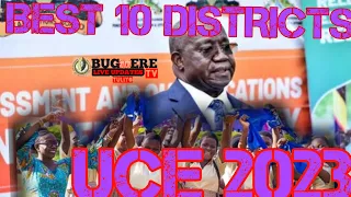 Top 10 districts in Uganda as per the release of 2022/23 UCE results. UNEB UCE analysis 2022/23