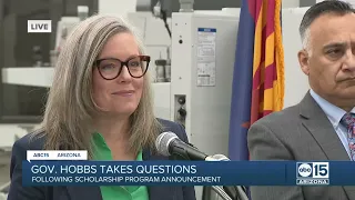 Gov. Katie Hobbs announces scholarship program and takes questions