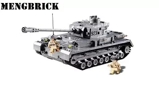 Lepin Military Army MOC Kazi KY82010 German Panzer IV - Stop Motion - MengBrick Build