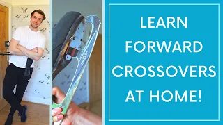 You can learn forward crossovers at home?! Off-Ice Figure Skating Lesson!