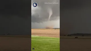 Indiana Woman Surprised as Tornado Touches Down in Fields Behind House